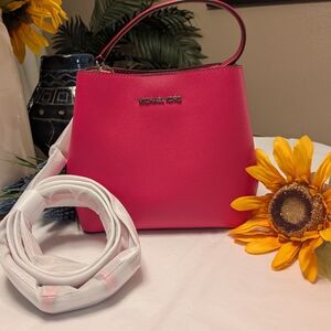 Michael Kors Pratt Small Convertible Shoulder Bag in DRAGON FRUIT